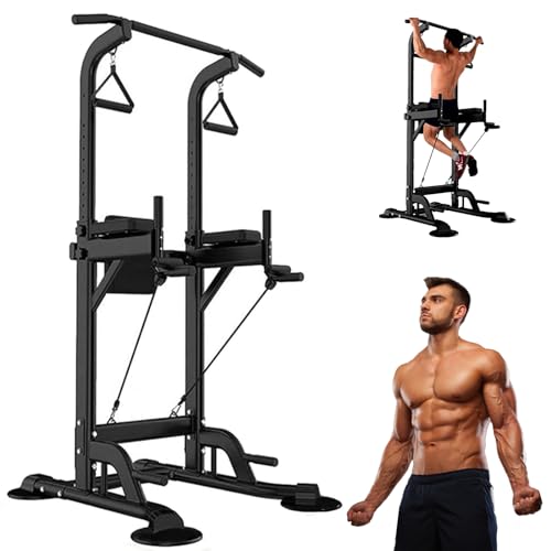 Adjustable Power Tower Pull Up Bar Station for Home Gym