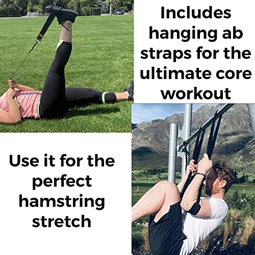 Full Body Suspension Trainer for Home Workouts - Green