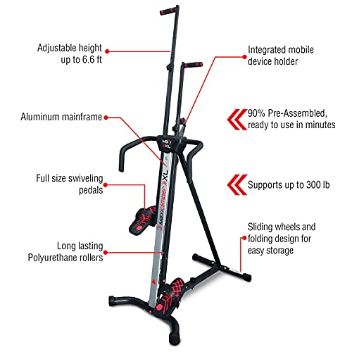 MaxiClimber XL-1000: Vertical Climber for Full-Body Home Workout