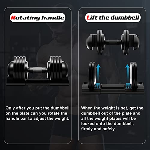 ALTLER 52LB Adjustable Dumbbell Set for Home Workout