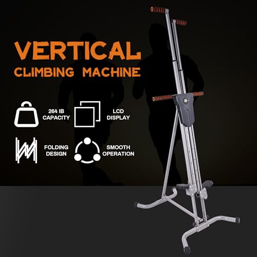 Vertical Climber with Cast Iron Frame and Digital Display
