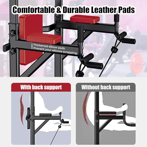 Adjustable Power Tower Pull Up Bar Station for Home Gym