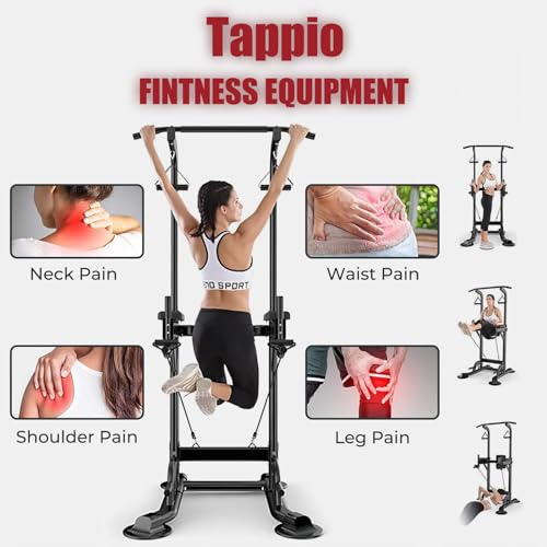 Adjustable Power Tower Pull Up Bar Station for Home Gym