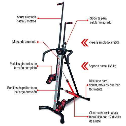 MaxiClimber Vertical Climber: Strengthen with Hydraulic Resistance Levels