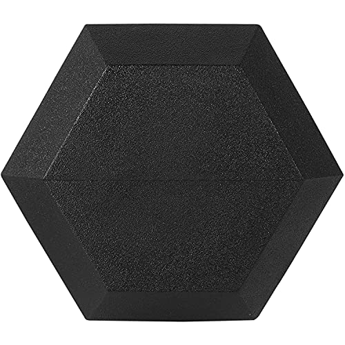 40LB Signature Fitness Rubber Hex Dumbbell in Black