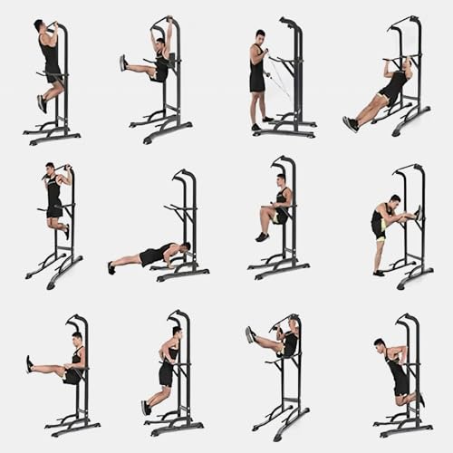 Adjustable Power Tower Pull Up Bar Station for Home Gym