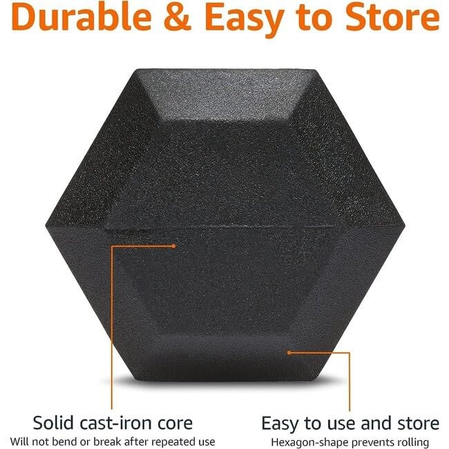 20 lb Rubber Hex Dumbbell for Strength Training