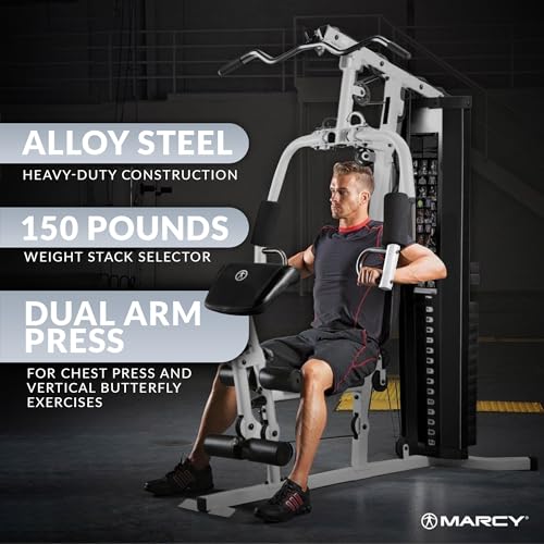 Marcy 150-Pound Stack Home Gym Workout Equipment