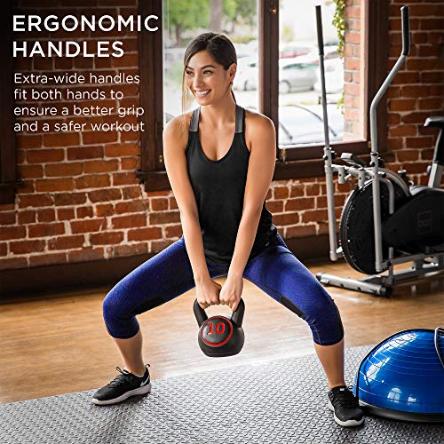 3-Piece Kettlebell Set with Storage Rack and Weights