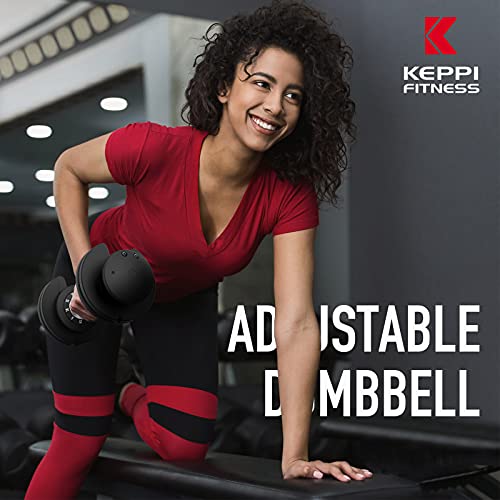 Keppi 25lb Pair Adjustable Dumbbells for Full Body Workout