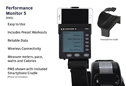 Concept2 RowErg - PM5 Monitor, Device Holder, Adjustable