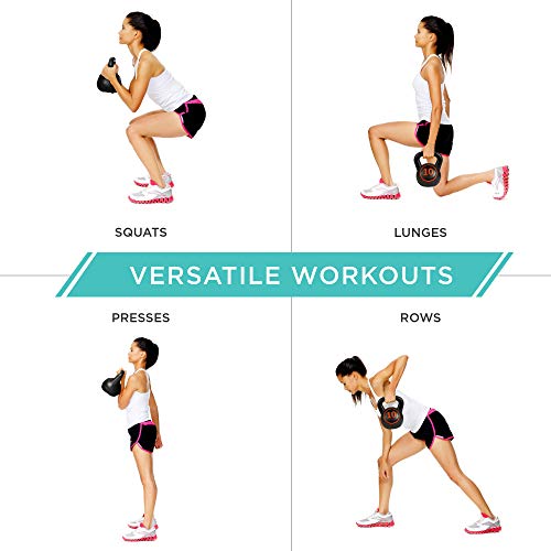 3-Piece Kettlebell Set with Storage Rack and Weights