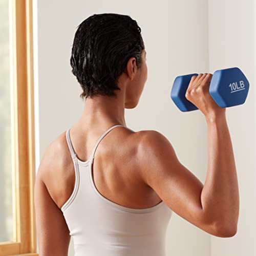 Amazon Basics Neoprene Coated Hexagon Dumbbell Set