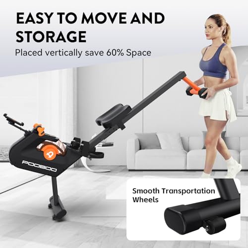 pooboo Magnetic Rower with LCD Monitor and Tablet Holder