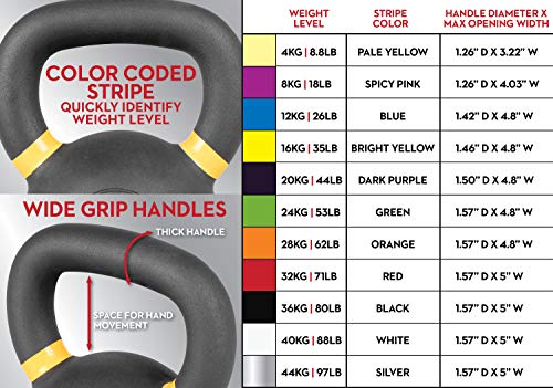 Lifeline 24 kg/53 lb Kettlebell Weight - Black