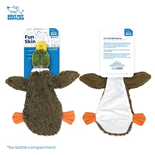 Durable 2-in-1 Squeaky Dog Toy, Wild Duck Design