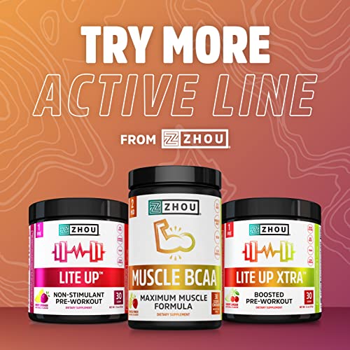 Zhou Nitric Oxide Muscle Builder with AAKG, Beet Root