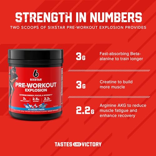 Six Star Pre Workout Energy Powder Mix - ICY Rocket Freeze