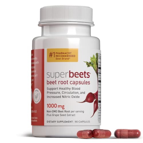 SuperBeets Beet Root Capsules 1000mg - Nitric Oxide