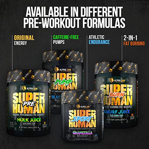 ALPHA LION Superhuman Extreme Pre Workout Powder (Sour Gummy Bear)