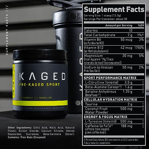 Kaged Athletic Pre Workout Powder | Mango Lime