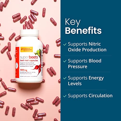 SuperBeets Beet Root Capsules 1000mg - Nitric Oxide