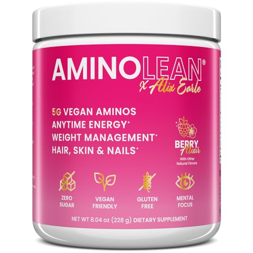 RSP NUTRITION AminoLean Pre Workout, Berry Flavor, Vegan-friendly