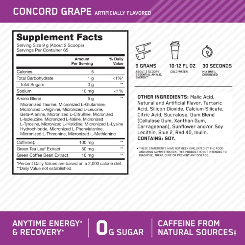 Amino Energy Pre Workout with Green Tea - Grape