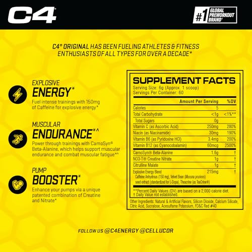 Fruit Punch C4 Pre Workout Powder - Energy Boost