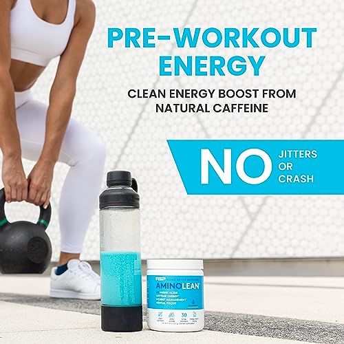 AminoLean Pre Workout Powder, Vegan BCAA, Natural Caffeine