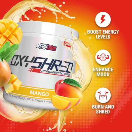 EHP Labs OxyShred Thermogenic Pre Workout Supplement - Mango