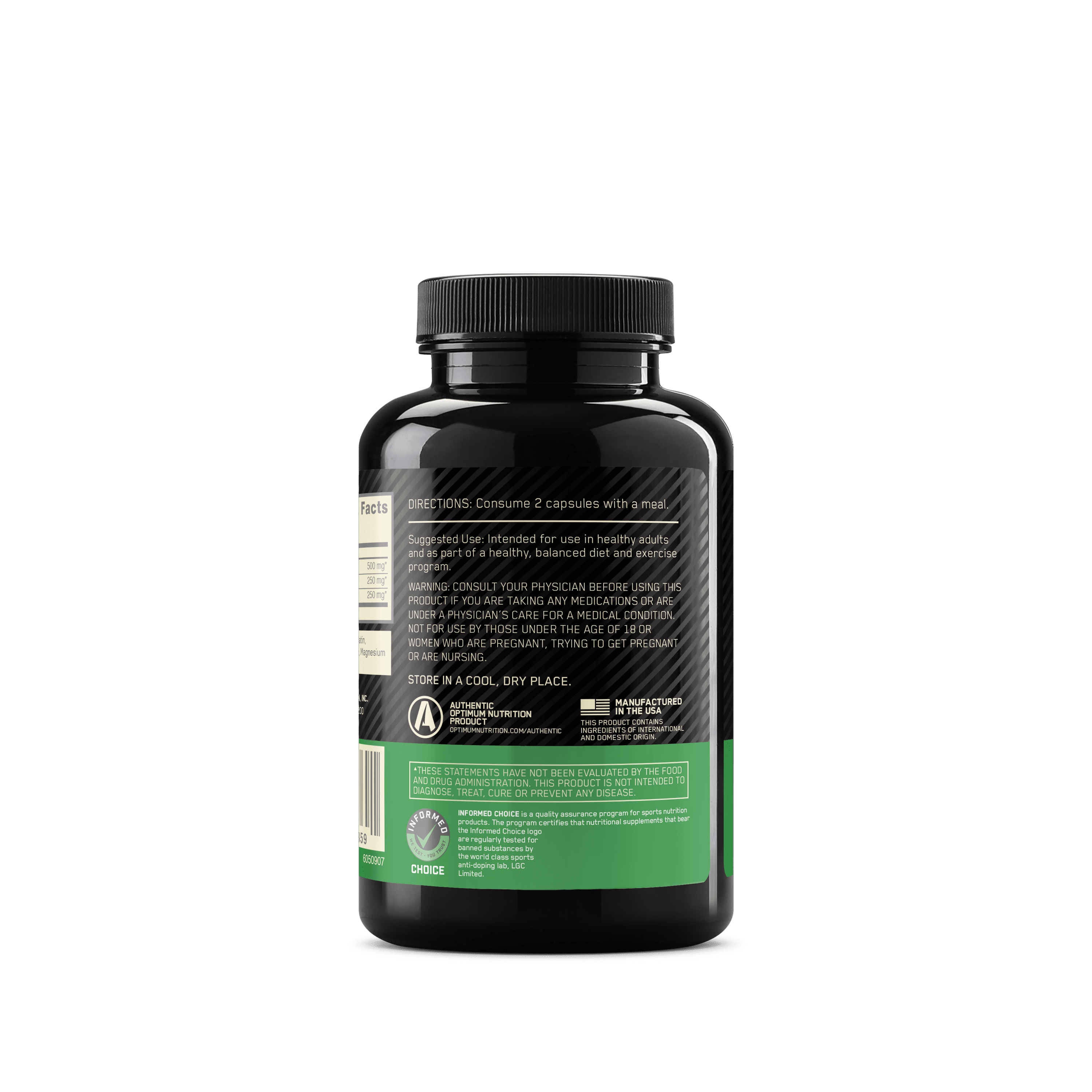 Optimum Nutrition, Mega-Size BCAA 1000 Caps, 60 Capsules