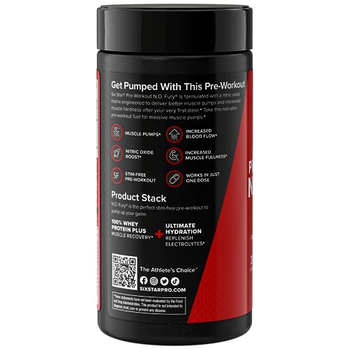 Six Star Nitric Oxide Fury Pre-Workout - 60 Count