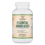 Essential Amino Acids - 1 Gram Per Serving Powder Blend of All 9 Essential Aminos (EAA) and all Branched-Chain Aminos (BCAAs) (Leucine, Isoleucine, Valine) 225 Capsules by Double Wood Supplements