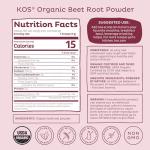 KOS Organic Beet Root Powder - Nitric Oxide Booster