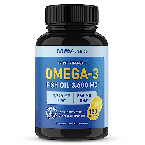 Premium Triple Strength Omega 3 Fish Oil Softgels