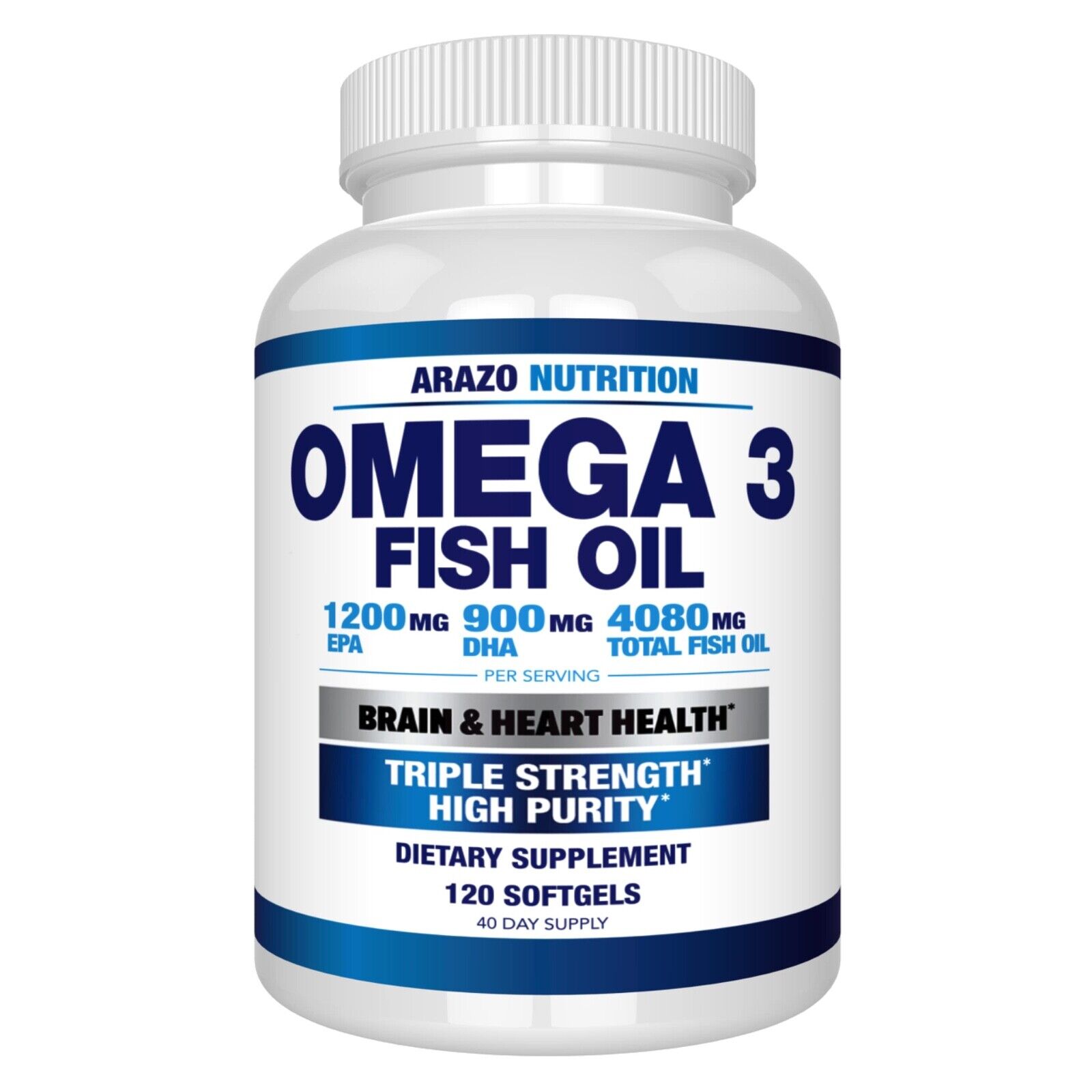 Arazo Nutrition Omega 3 Fish Oil Softgels
