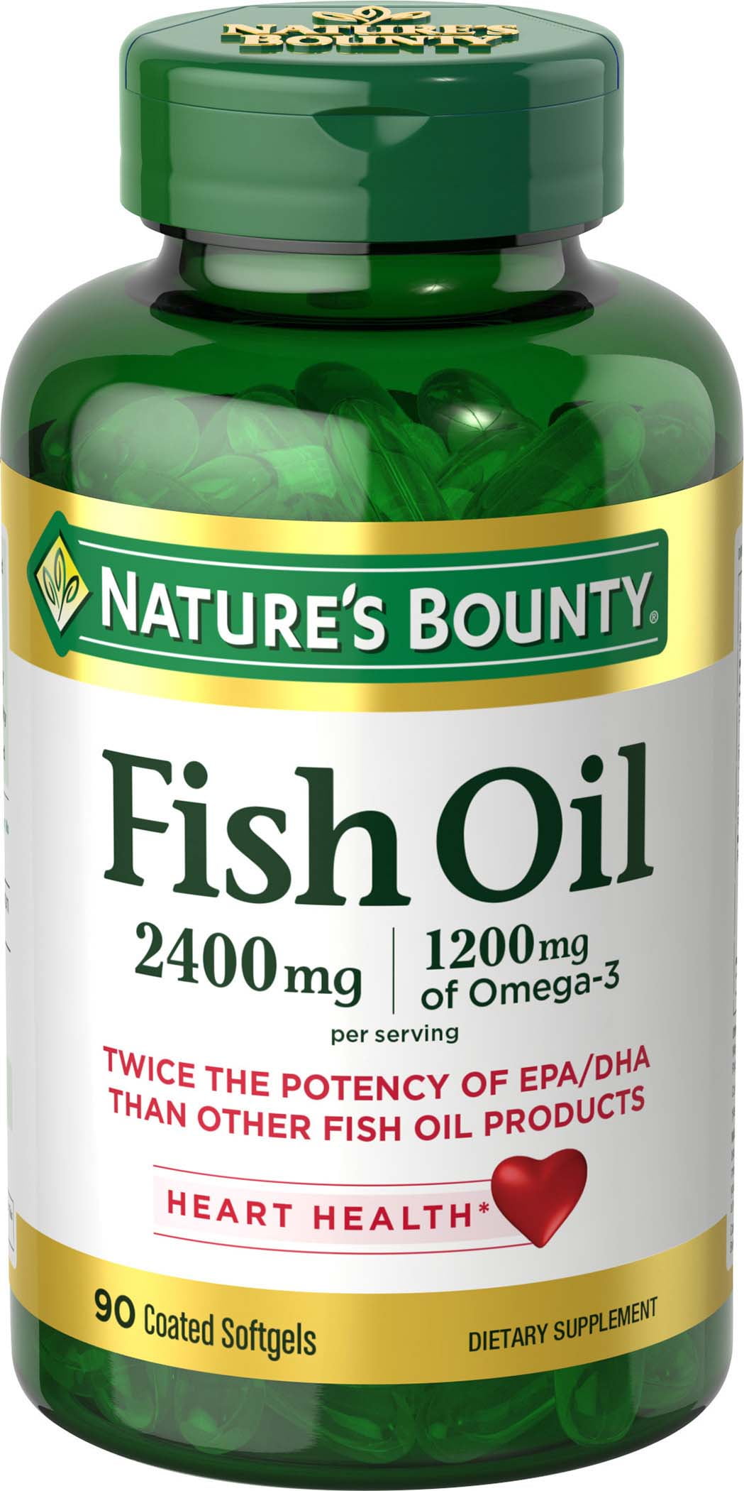 Nature's Bounty Fish Oil Softgels, Supports Heart Health