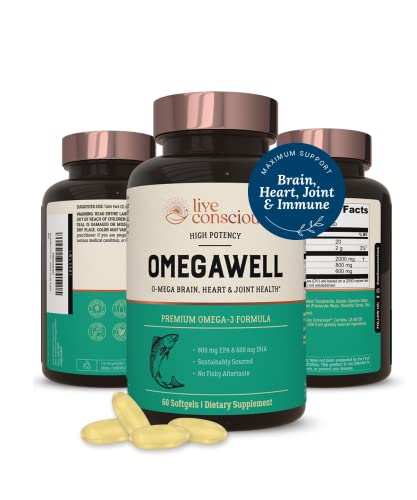 OmegaWell Fish Oil Capsules: Heart, Brain, Joint Support