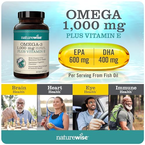 NatureWise High-Potency Omega 3 with EPA, DHA, Vitamin E