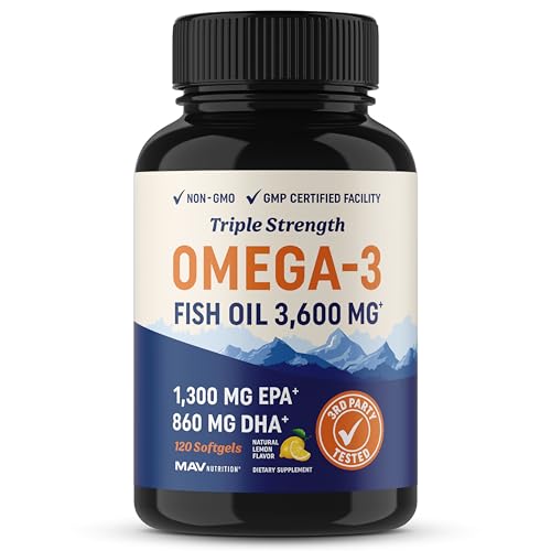 Premium Triple Strength Omega 3 Fish Oil Softgels
