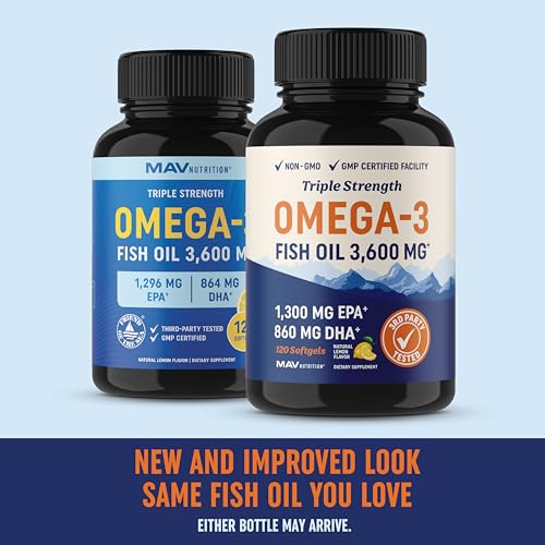 Premium Triple Strength Omega 3 Fish Oil Softgels