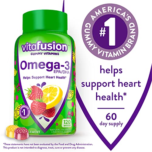 Vitafusion Omega-3 Gummy Vitamins, 120 Count, Heart Health