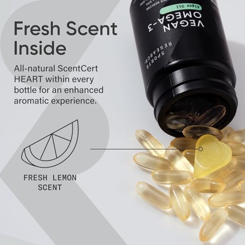 Vegan Plant-Based Omega-3 Algae Oil Softgels