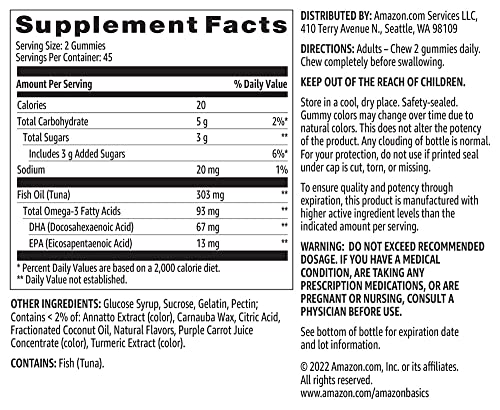 Omega-3 Fish Oil Gummies, 90 count, Mixed Fruit