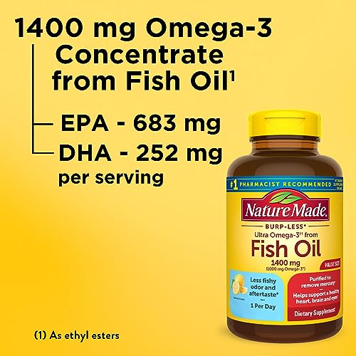 Nature Made Ultra Omega 3 Fish Oil Softgels