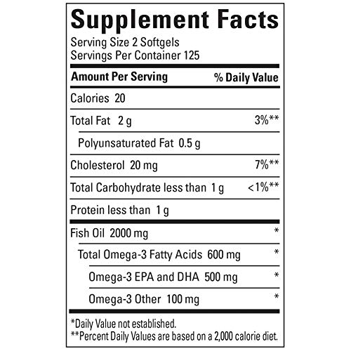 Nature Made Fish Oil Softgels, 1000mg, Omega 3