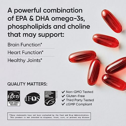 Antarctic Krill Oil Omega 3 Softgels Double Strength