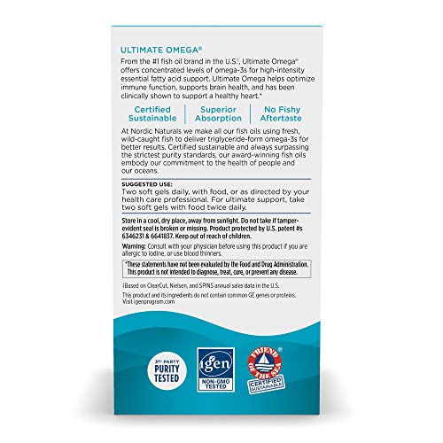 Nordic Naturals Ultimate Omega - Lemon Flavor - 90 Soft Gels - 1280mg Omega-3