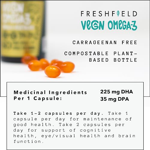 Freshfield Vegan Omega 3 DHA: Premium, Sustainable, Carrageenan-Free